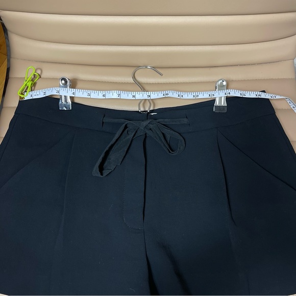 ARITZIA Wilfred Exergue Pleated Tie Front Black Minimalist Dress Short Size 8 - Picture 11 of 13